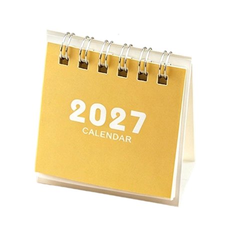 LUVNIMB Freestanding Desk Calendar 2027 Compact Table Planner with Design for Daily Schedule Planning and Date Viewing