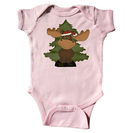 

Inktastic christmas moose tree Gift Baby Boy or Baby Girl Bodysuit