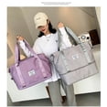 thumbnail image 3 of Bolsa de viaje de gran capacidad, bolsa plegable portátil para hombres y mujeres, mochila impermeable de viaje, bolsa organizadora de gimnasio, bolso de mano para hombres y mujeres, 3 of 4