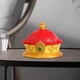 thumbnail image 5 of Cenicero con forma de bolsa de la suerte/sombrero de emperador con tapa para escritorio, rojo B, 5 of 9
