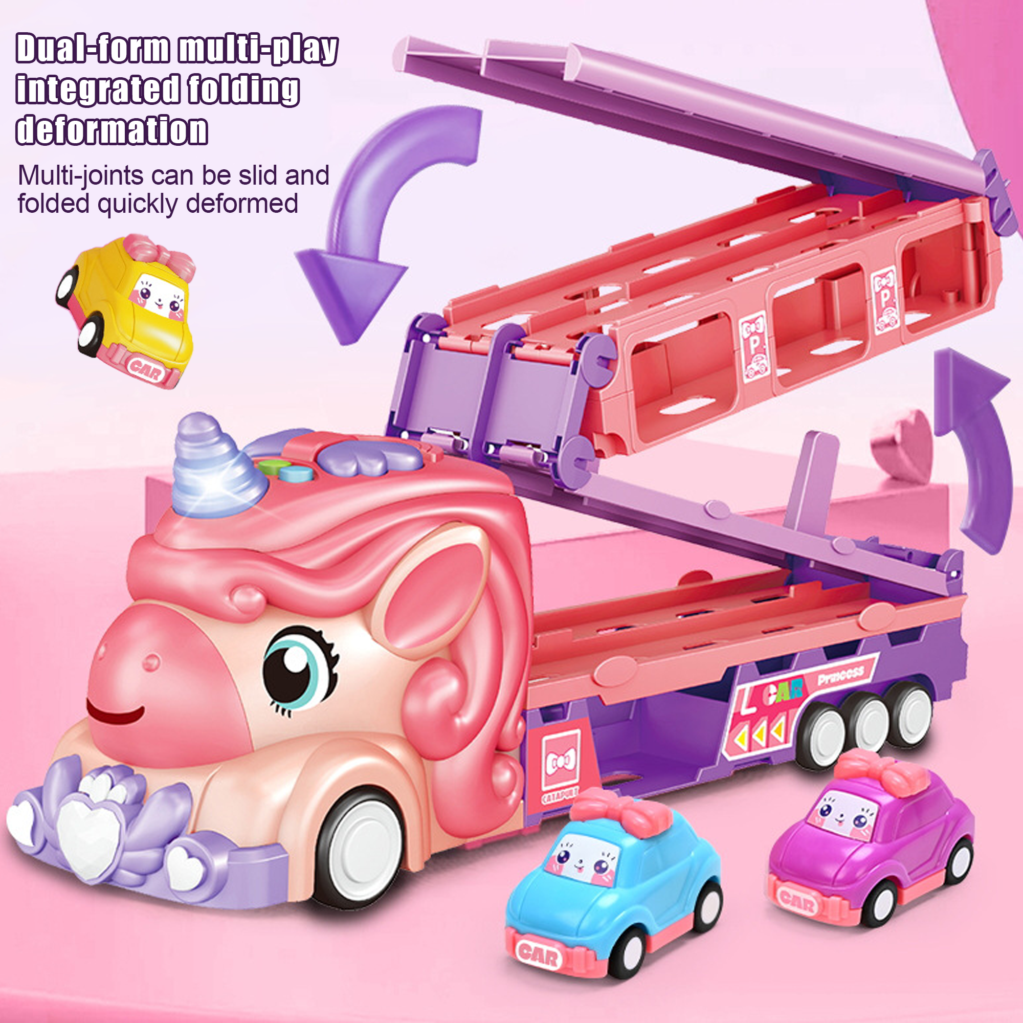 Flynow Unicorn Carrier Truck with 2-Player Race Track photo 4
