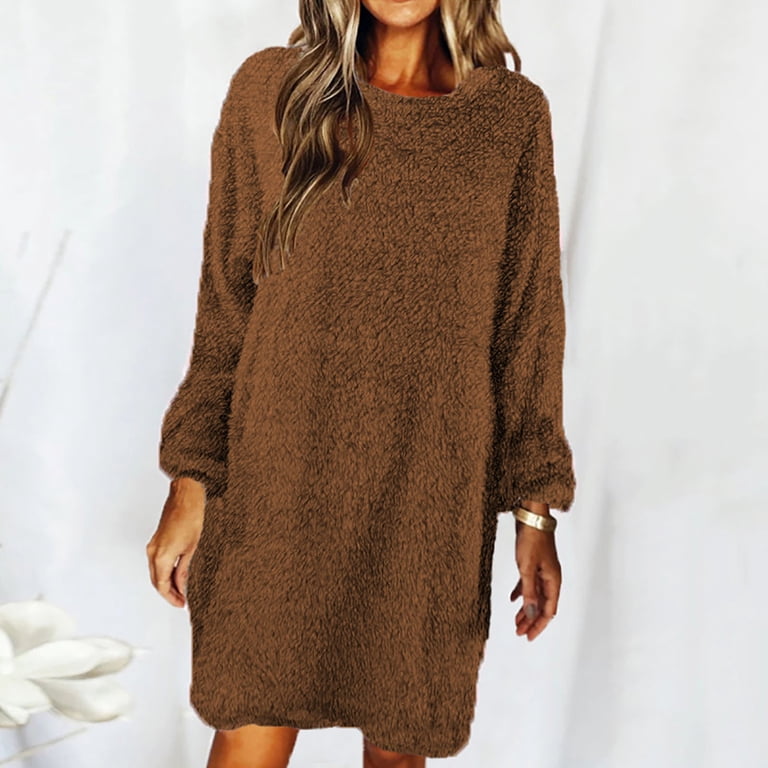 long sleeve brown knit dress Ingrid & Isabel Button Front Sweater Maternity Dress - Taupe