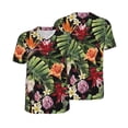 thumbnail image 3 of Daiia Watercolor Tropical Flowers Mens Baseball Jersey Button Down Shirts Short Sleeve Sports Uniforms-X-Large, 3 of 9