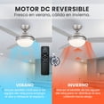 thumbnail image 3 of Ventilador de Techo Elevé Comfort M2 Níquel Cepillado 3 Aspas 52 Pulgadas, 3 of 5