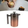 thumbnail image 4 of French Press Coffee Tea Maker With Filter Double Layer 304 Stainless Steel Heat  Gradient Ramp Coffee Press, 4 of 8