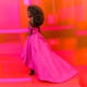thumbnail image 5 of Vestido largo fucsia de muñeca Barbie en tafetán para adultos HBX96, 5 of 6