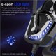 thumbnail image 4 of Methold Auriculares para juegos Micrófono giratorio USB Multifuncional Durable Estéreo de alta Jack de 3,5 mm Auriculares con cable Cables de audio/vídeo negro+azul, 4 of 6