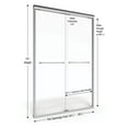 thumbnail image 6 of Basco INFH05A5870OBSV Infinity 70" High X 58-1/2" Wide Bypass Semi Frameless Shower Door -, 6 of 7