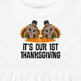 thumbnail image 4 of Inktastic Twins First Thanksgiving Turkey Girls Baby Dress, 4 of 5