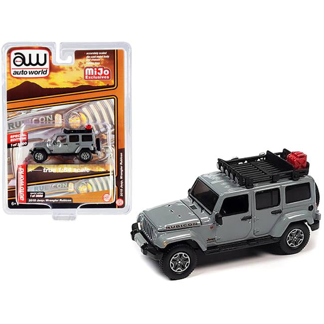 Autoworld CP7717 2018 Jeep Wrangler Rubicon with Roof Rack Limited Edition  to 3600 Piece 1 by 64 Scale Model Car, Gray | Walmart Canada