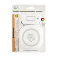 thumbnail image 2 of HomeZone Battery Operated Wireless Doorbell Kit, 900 ft Range, 60 Chimes, White, 2 of 8