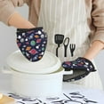 thumbnail image 2 of Rocket satellite Oven Mitts Heat Resistant - Soft Lining Silicone Mini Oven Mitts with HangingLoop, Kitchen Oven Gloves Heat Resistant 500℉ for Cooking Baking Microwave, 2 of 7