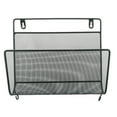 thumbnail image 2 of Soporte de pared para baño, organizador para libros, periódicos, etc. Negro, 2 of 9
