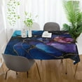 thumbnail image 4 of WOBOGO Gilt Blue Marbles Square Tablecloth 54×54in Polyester Fabric Tablecloth Washable Dust Resistant Wrinkle Resistant, 4 of 9