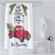 thumbnail image 3 of Cortina de ducha navideña personalizada de tela impermeable, cortina de baño personalizada, árbol de Navidad, camión rojo, Papá Noel, búfalo, cortina de ducha para baño, granja, decoraciones navideñas JM, 3 of 4