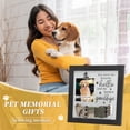 thumbnail image 4 of Unique Bargains Dog Memorial Gifts for Loss of Dog Personalized Keepsake Pet Memorial Frame Wooden Frame with Paw Print Design 9.06"x9.06" Black White, 4 of 6