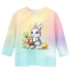 thumbnail image 5 of Blusas y camisas de cuello redondo y manga larga para niños, blusas/camisas de poliéster con estampado de corazones, mangas 3/4 y cuello redondo, elegantes e informales., 5 of 5