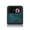 thumbnail image 5 of Compatible with Samsung Galaxy Z Flip 4 Case, Retro Anti-Drop Durable PU Leather Women Girls Men All Inclusive Reinforced Corners Case for Samsung Galaxy Z Flip 4 5G 2022, Blue, 5 of 11