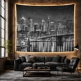 thumbnail image 6 of Monochrome Nighttime Cityscape With Art Scene, Mystical Fantasy for Space Lovers, Galaxy Room Decor Room Accent, Christmas Gift, Tapestry Wall Hanging for Bedroom and Dorm, 6 of 7