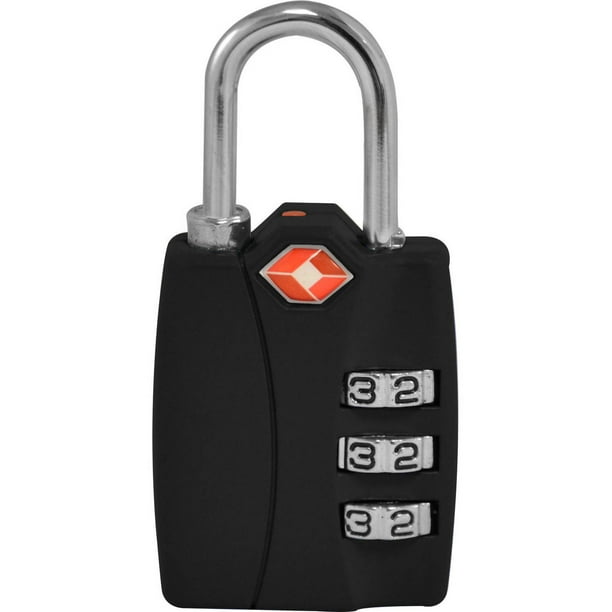 TraverGo 3 Digit Combination Lock, Black TR1120BK