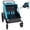 Black Blue, variant on 2 in 1 Kids Bike Trailer and Stroller for 1 to 2 Children, Jogging Function, Foldable Compact Storage with Universal Bike Hitch, 5-Point Harness and Storage Bags, Gray