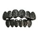 thumbnail image 1 of 18K Hip Hop Dientes Grill Top & Bottom Grill Set Grill Boca Dientes Negro SM SunniMix Dientes de parrilla de hip hop, 1 of 6