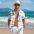 thumbnail image 2 of ZHANGDER Men's Hawaiian Shirt Short Sleeve Button Down Shirt Summer Tropical Beach Vacation Shirts, 2 of 7