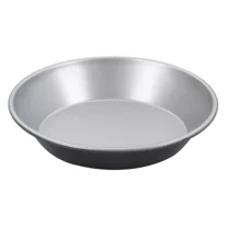 9" Non-Stick Two-Toned Deep Dish Pie Pan: Carbon Steel, Dishwasher-Safe, Metal Pie Pan