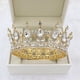 thumbnail image 3 of Nvzi Tiara de boda para novia, diadema de princesa, corona de novia, joyería para el cabello con diamantes de imitación de cristal,graduación, boda, fiesta de disfraces (A), 3 of 4