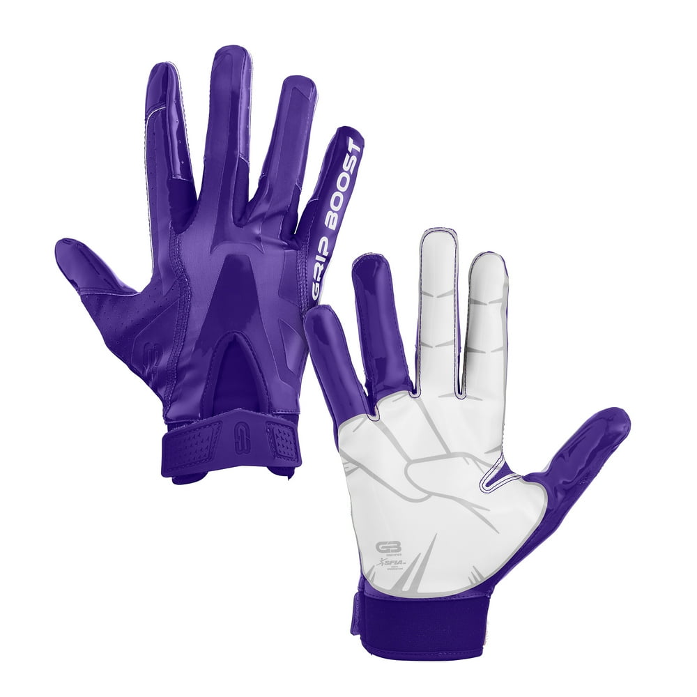 Grip Boost Peace, Shaka, and Hook 'Em Football Gloves Pro Elite Adult