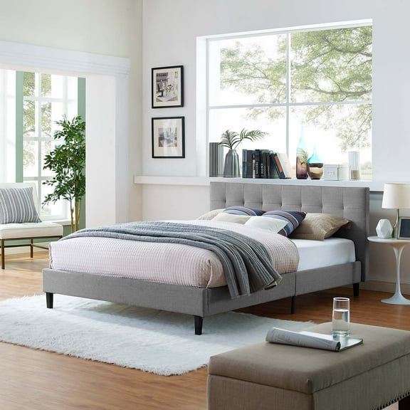 Linnea Full Bed Light Gray