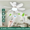 thumbnail image 2 of Lámpara De Ventilador Led 48W E26 20.5'' Ventiladores De Techo Cantidad De Aspas 6 Estructura Blanco Aspas Blanco Diámetro 52 Cm Frecuencia 60hz Material De Las Aspas Plástico, 2 of 4