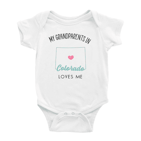 

My Grandparents In Colorado Loves Me Baby Bodysuits Unisex 6-12 Months