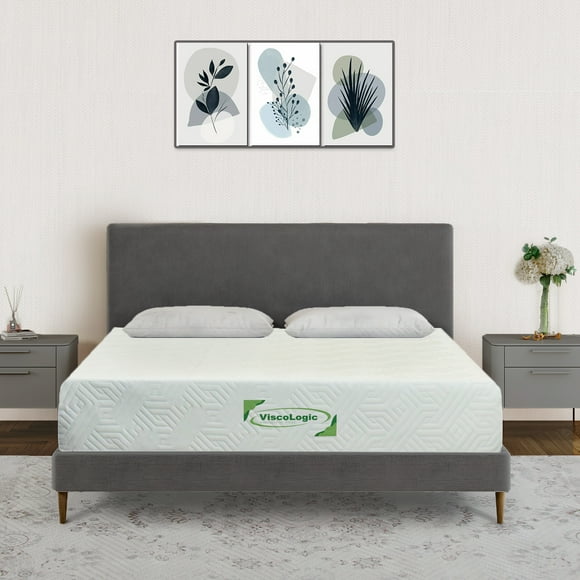 ViscoLogic 10 Inch Luxury Comfort Memory Foam Full Mattress, Medium Firm, Cool Sleep & Pressure Relief, CertiPUR-US® Certified Foam, Full/ Double