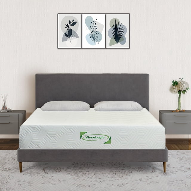 ViscoLogic 10 Inch Luxury Comfort Memory Foam Full Mattress, Medium Firm, Cool Sleep & Pressure Relief, CertiPUR-US® Certified Foam, Full/ Double