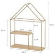 thumbnail image 2 of Haitral Wall Mounted 2 Tier Regular Metal Display Organizer Rack Holder Floating Shelves Gold, 2 of 4