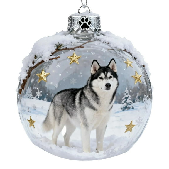 Dog Christmas Ornaments 12 Styles 2D Acrylic Dog Theme Ornament Set Shatterproof Christmas Tree De Cor For Dog Lovers Hangs 7x7x0.2cm