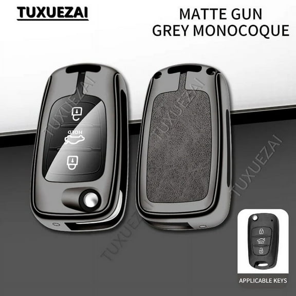 Zinc alloy leather Car Key Case For Hyundai C 3 buttons key case I20 I30 Ix20 Ix35 Elantra Accent Shell Cover