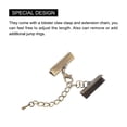 thumbnail image 4 of Unique Bargains 20Sets Ribbon Crimp Clamp Ends with Lobster Claw Clasps & Chain 20mm Bronze Tone, 4 of 7
