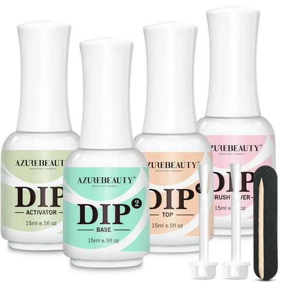 Set líquido en polvo para inmersión AZUREBEAUTY de 15 ml/0.5 oz con base y capa superior