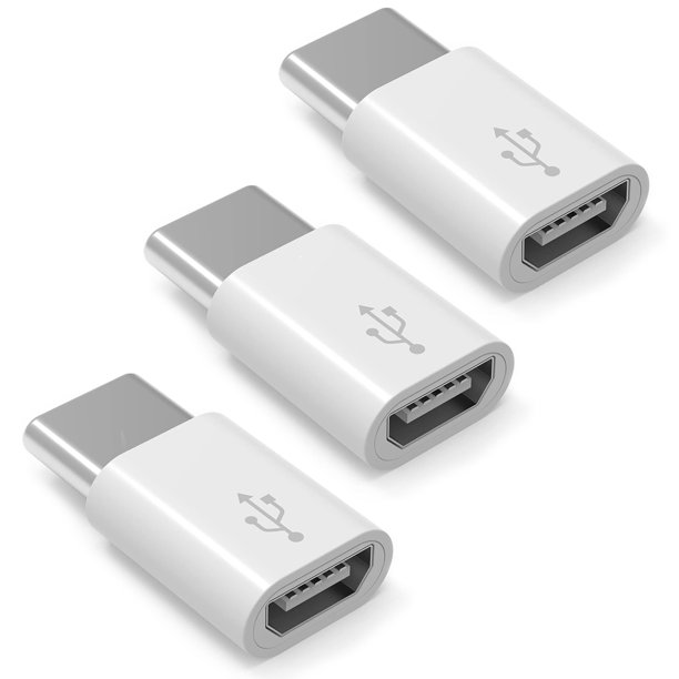 USB Type C Adapter (3Pack), Micro USB Female to USB C Male Fast