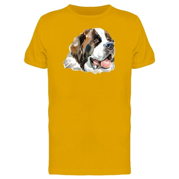St. Bernard Head Painting T-Shirt Men -Image by Shutterstock, Male Large