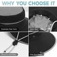 thumbnail image 5 of OZERO Sun Hat for Men Women: Fishing Hat Wide Brim UV Protection Bucket Boonie Hats Waterproof Summer Beach Hiking, 5 of 7