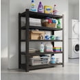 thumbnail image 3 of Heavy Duty 5-Tier Metal Storage Shelving Unit, Adjustable Garage Shelves, 3000 lbs Load Capacity, Utility Rack for Warehouse, Basement, Pantry & Workshop Organization, Black, 3 of 5