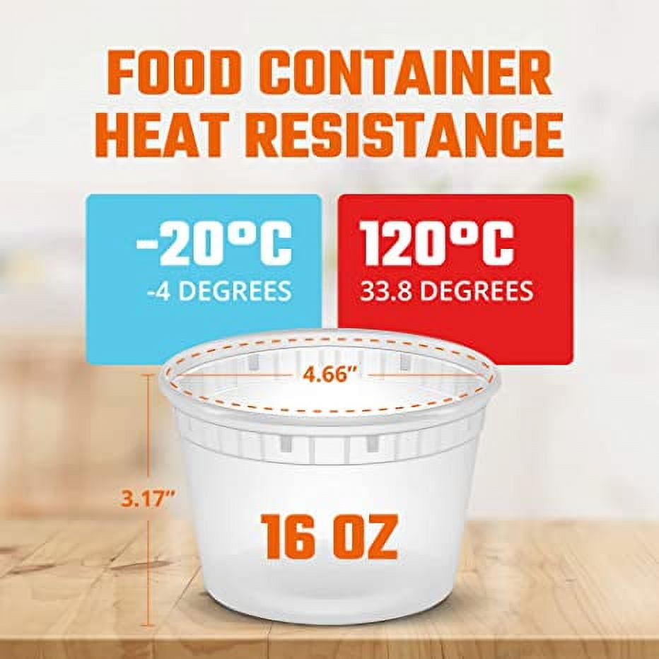 Squatz Microwavable Soup Containers with Lids Leak Proof, Microwave, Freezer Safe