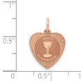 thumbnail image 5 of 14K Rose Gold Holy Communion Heart Charm Pendant, 5 of 5