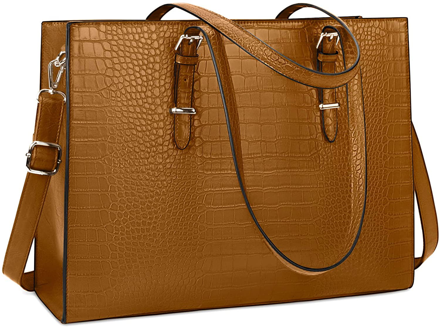 Briefcases Laptop Brown Brick Wall Multi-Functional Ladies Shoulder Bags Fit for 15 Inch Computer Notebook MacBook