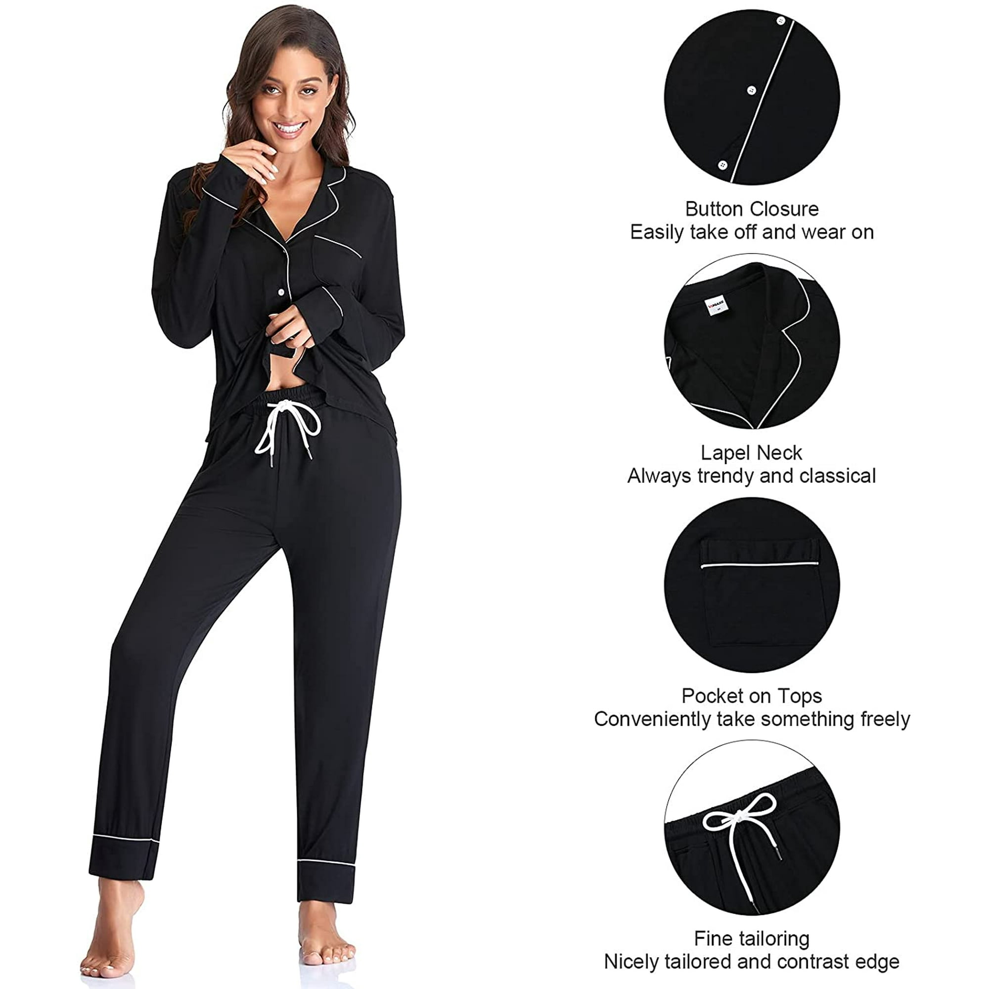 Black button up pjs hotsell