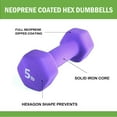 thumbnail image 6 of Rainforest Non-Slip Grip Neoprene Hex Dumbbell, (Set of 4), 6 of 7
