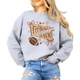 thumbnail image 4 of Football Season Sweatshirt Women Coquette Bow Pennant Game Day Crewneck, Gray Sweatshirt, XL, 4 of 8